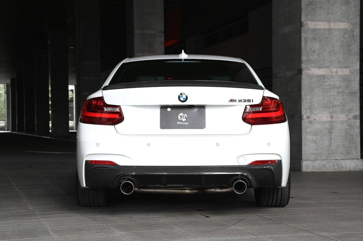 3DDesign Carbon Fibre Rear Boot Spoiler/Lip/Wing for BMW 2 Series Coupe & M2 (F22 F87, 2014-2021) - Bootlid Trunk Decklid Tailgate Spoiler, Gloss Carbon, OEM Fit, M Performance Style