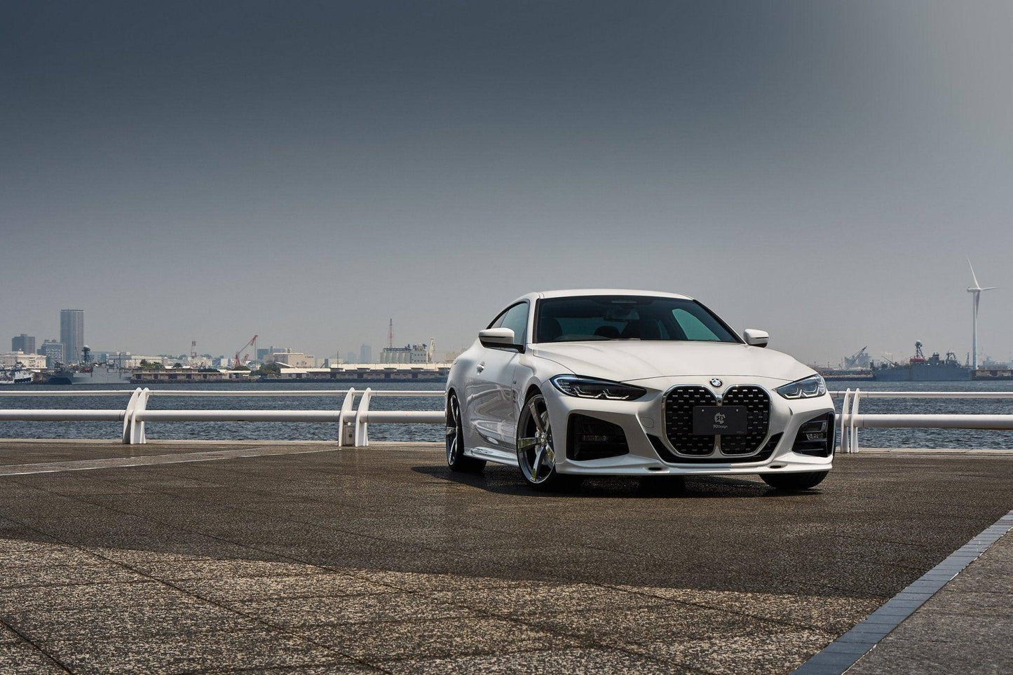 3DDesign Urethane Front Splitter / Front Lip / Chin Spoiler for BMW 4 Series G22 G23 (2020+) M Sport - OEM Style Aero Lip, Front Bumper Lip / Lower Valance Extension - Coupe & Convertible