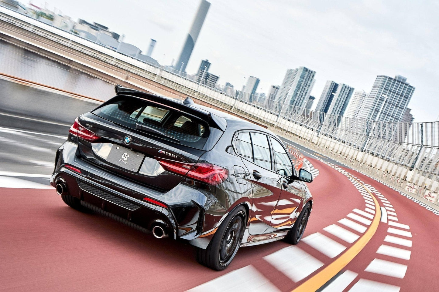 3DDesign Rear Roof Wing Spoiler Lip for BMW 1 Series (1er) & M135i Hatchback (2019+, F40 F70) – Tailgate Spoiler Extension, OEM+ Primed Paint-Ready