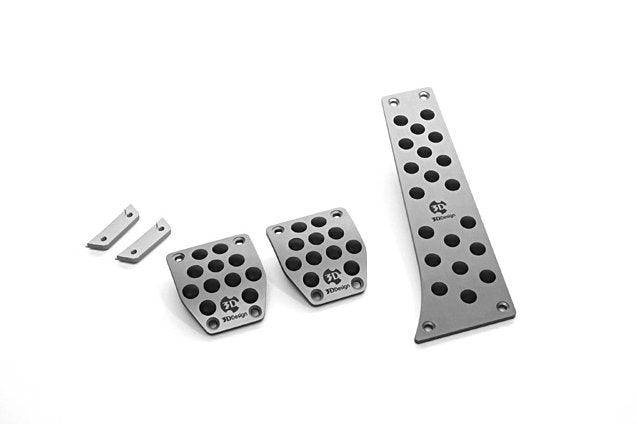 3DDesign Aluminium Alloy Sports Pedal Set for BMW RHD Manual (Accelerator, Brake & Clutch) - Performance Pedal Covers/Plates Kit | Right-Hand-Drive MT Stick Shift Interior Upgrade UK