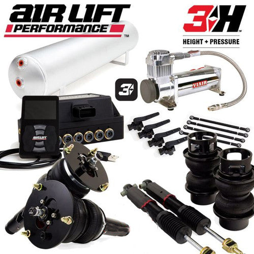 Air Lift Performance 3H Air Suspension Kit for BMW 1 Series F20/F21 (2011-2019) – Complete Air Ride/Air Bag Setup, Digital Height + Pressure Management, Bluetooth App, SLAM Struts, Viair 444C, 4 Gallon Tank