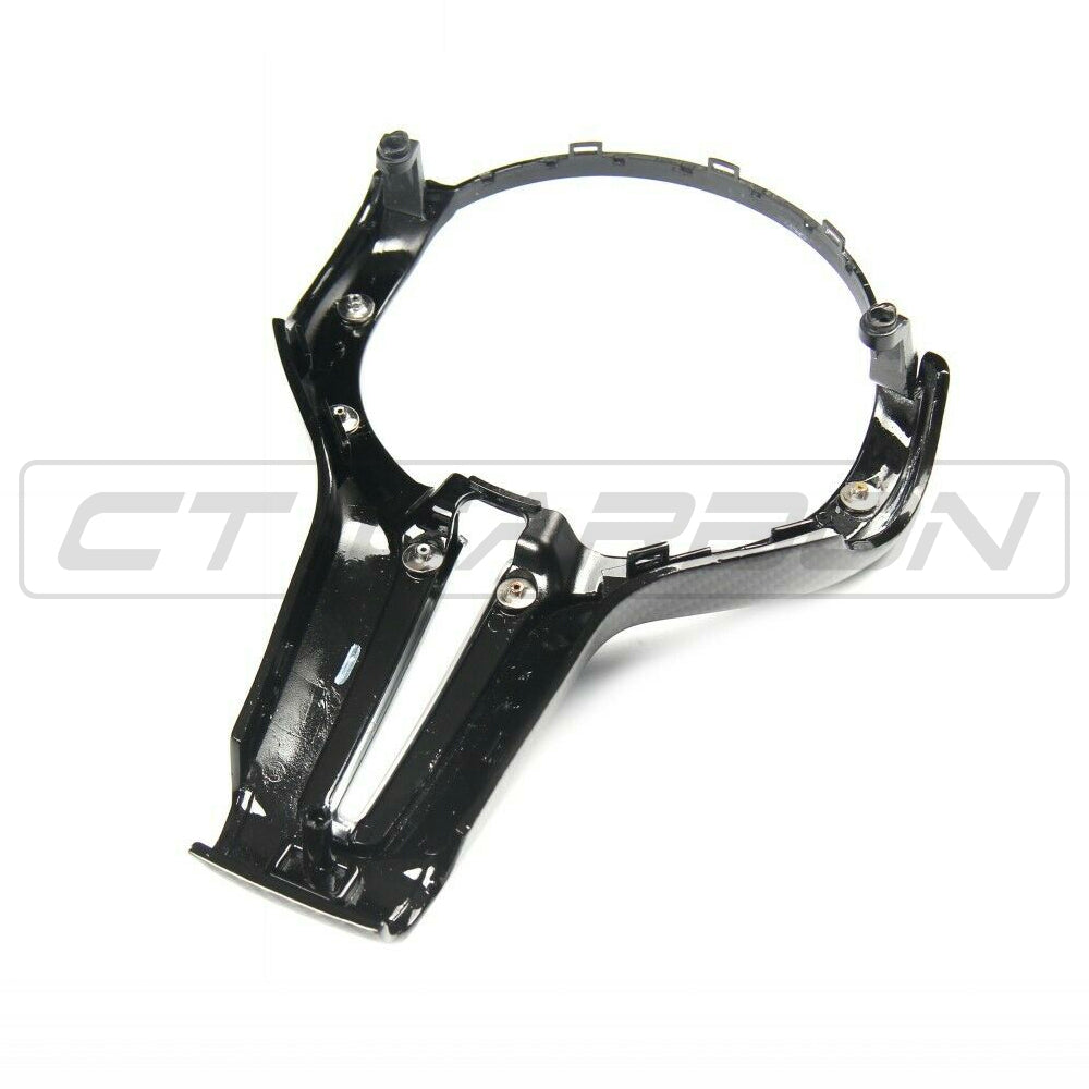 BMW F-Series M2 M3 M4 M5 M6 X5M X6M Carbon Fibre (Carbon Fiber) Steering Wheel Centre (Center) Trim Cover Spoke Bezel Insert | OEM Fit CT Carbon | M Performance Style F87 F80 F82 F83 F10 F06 F12 F13 F85 F86
