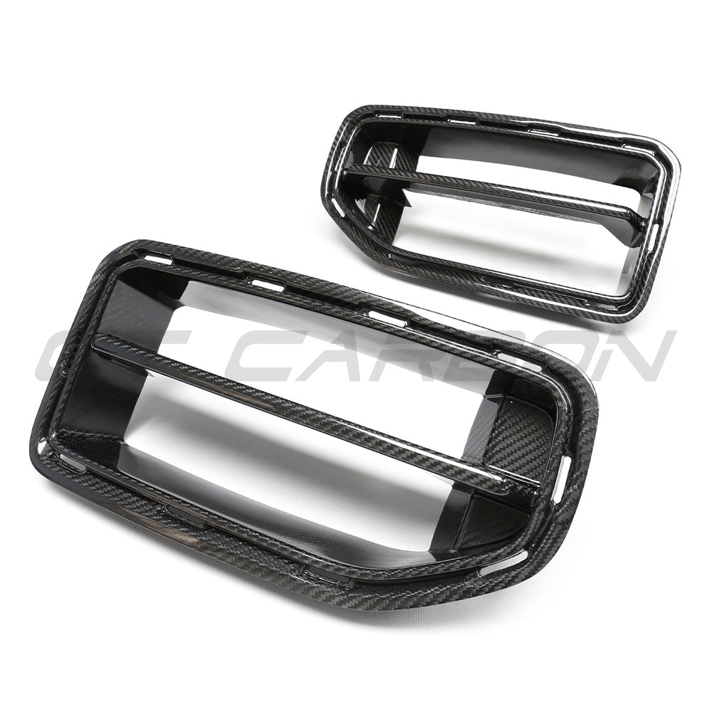BMW M2 G87 2023+ Carbon Fibre (Carbon Fiber) Kidney Grille/Grill – CT Carbon Dry Pre-Preg Front Radiator/Nose Grill Direct Replacement Set
