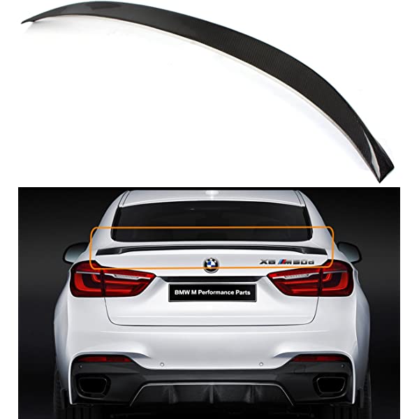 BMW X6 F16 (2013-2019) Genuine M Performance Carbon Fibre Rear Boot Lip Spoiler - OEM 51622356919 - Fits 28i/30d/35i/35ix/40d/50ix/M50d