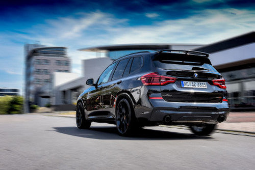 AC Schnitzer 90mm Black Ceramic-Coated Exhaust Tips for BMW X3 G01 (2017-2024) - Tailpipe Trims/Finishers/Tips Upgrade, Pair Set, OEM+ Rear Styling, Fits All X3 G01 Models, Exhaust Outlet Covers