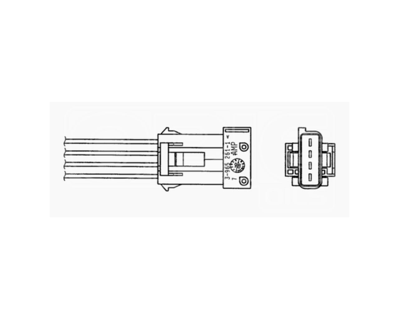 NTK OZA833-EE1 / NGK 93099 Exhaust O2 Oxygen Lambda Sensor 4-Wire Heated | Upstream/Downstream Pre/Post-Cat | Bank 1 Sensor 1 & Sensor 2 (B1S1/B1S2) | Direct Fit AFR/Lambda Probe OEM Replacement for BMW, MINI Cooper, Peugeot & Citroen 1.4/1.6 VTi 1.6 THP