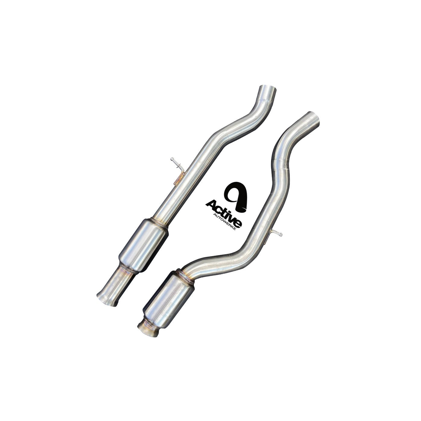 Active Autowerke Resonated Single Midpipe for BMW M3 F80 & M4 F82 (F8X S55) - 3.5in Oval Centre/Center Exhaust Section Link Pipe - Deeper Tone, Less Drone, Rasp Fix, Quicker Spool - Performance Mid Section Upgrade - AA P/N 11-037