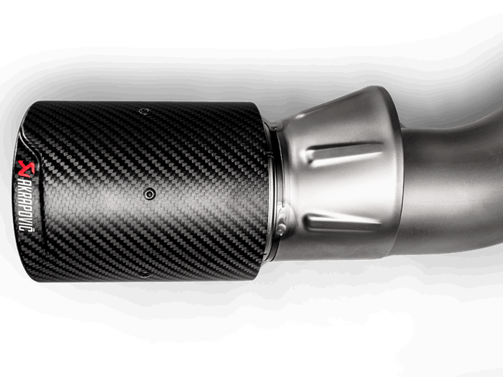 Akrapovic Slip-On Line Titanium Axle-Back Exhaust System for BMW 340i 440i (F30 F31 F32 F33 F36, xDrive) - OPF GPF, ECE Approved, Valved, Carbon Fibre Tips