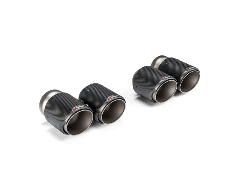 Akrapovic Matte Carbon Fibre Exhaust Tips / Tailpipe Finishers for BMW G80 G82 M3 M4 & Competition (2021+) – Quad Exhaust Tips, Octagonal or Round – Titanium Core – Fits Akrapovic Slip-On Line OPF/GPF – TP-CT/68 TP-CT/69 – Akra Tip Upgrade