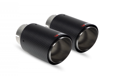 BMW M140i Scorpion Ascari 100mm Carbon Fibre Exhaust Tips Twin Tailpipe Trim Upgrade Kit Non-GPF (20162020) Fits Scorpion Systems Only