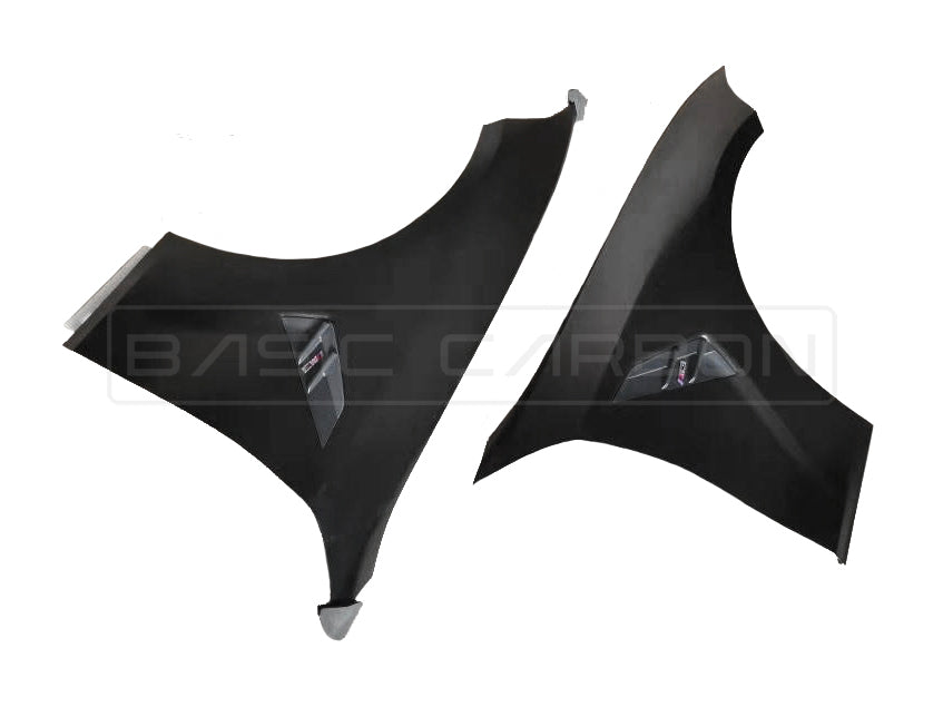 BMW 3 Series G20 G21 Front Fender/Wing Panels Pair (LH RH) - OEM Style Unpainted Metal Direct Replacement - Front Quarter/Mudguard Arch Side Panels - Fits 320i 325i 330e M340i Sedan/Saloon & Touring/Estate - Basic Carbon BC99974