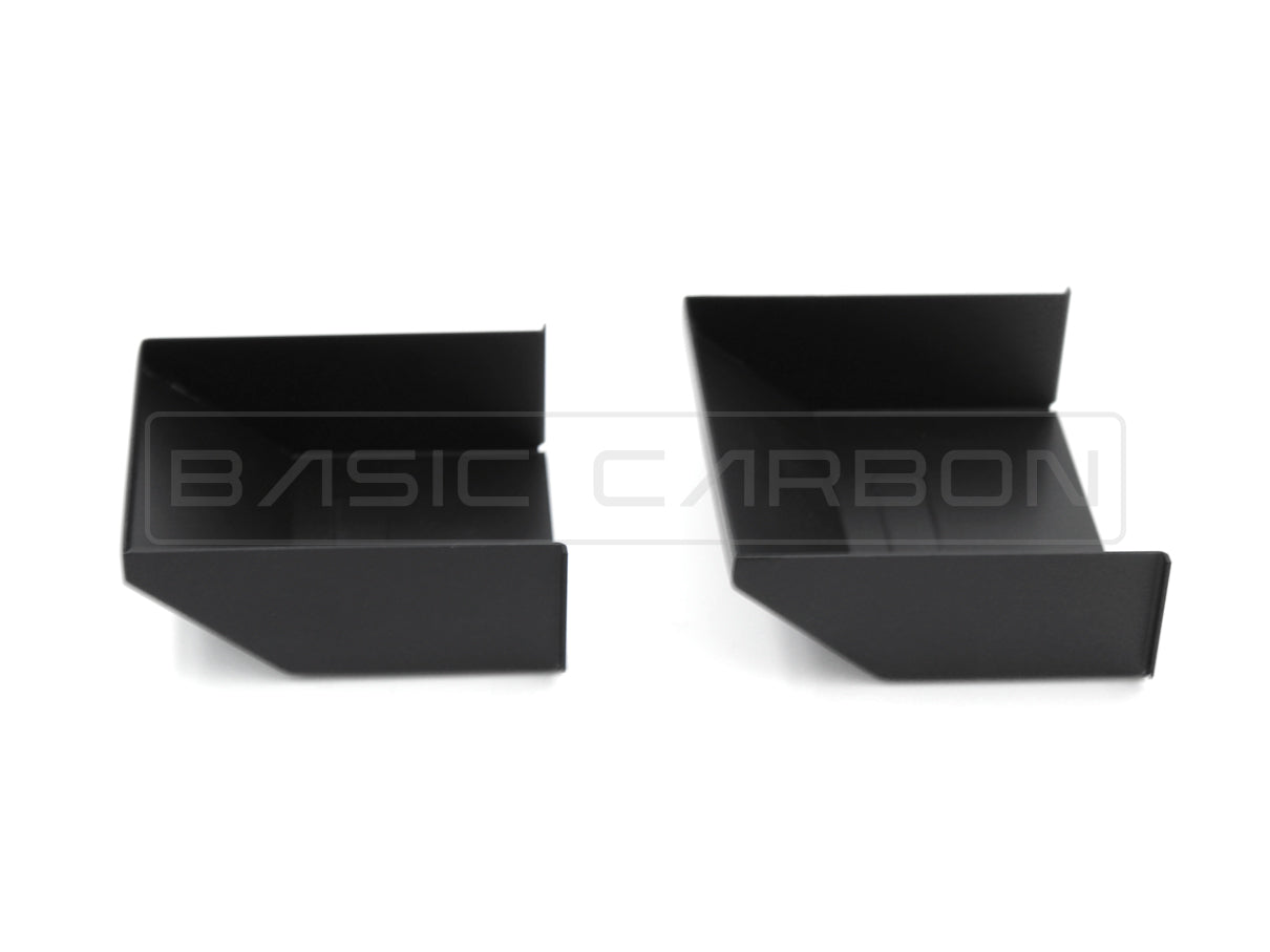 Basic Carbon BMW 1 Series E81 E82 E87 E88 Cold Air Intake Scoop Ram Air Duct Snorkel - Aluminium Black Powder-Coated - Front Kidney Grille Air Feed Plate - OEM Airbox Bolt-On - N43 N47 - Fits 116i 118i 118d 120i 120d 123d