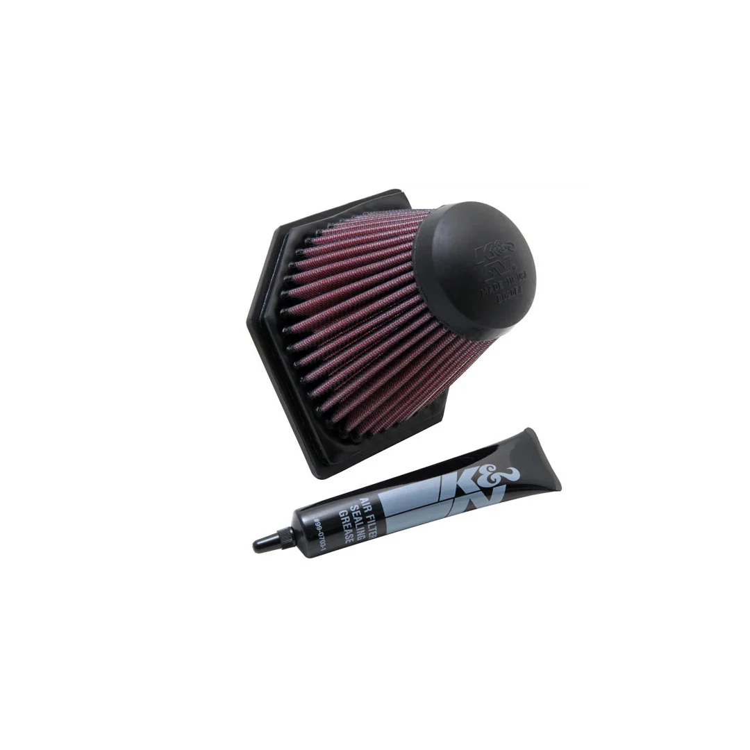 K&N BM-1205 Performance Air Filter for BMW K1200R/K1200S (K 1200 R/S) 2005-2010 – Washable Reusable Drop-In Panel Intake Air Cleaner, Oiled Cotton, OEM Airbox Replacement (BM1205 BM 1205)