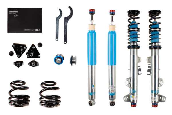 Bilstein B16 Clubsport Coilover Suspension Kit for BMW E36 M3 Convertible/Cabriolet 3.0 & 3.2 (1994-1999) - Height & Damping Adjustable Shocks & Springs Lowering Kit - Track Day Fast Road Suspension - PN 48-215855