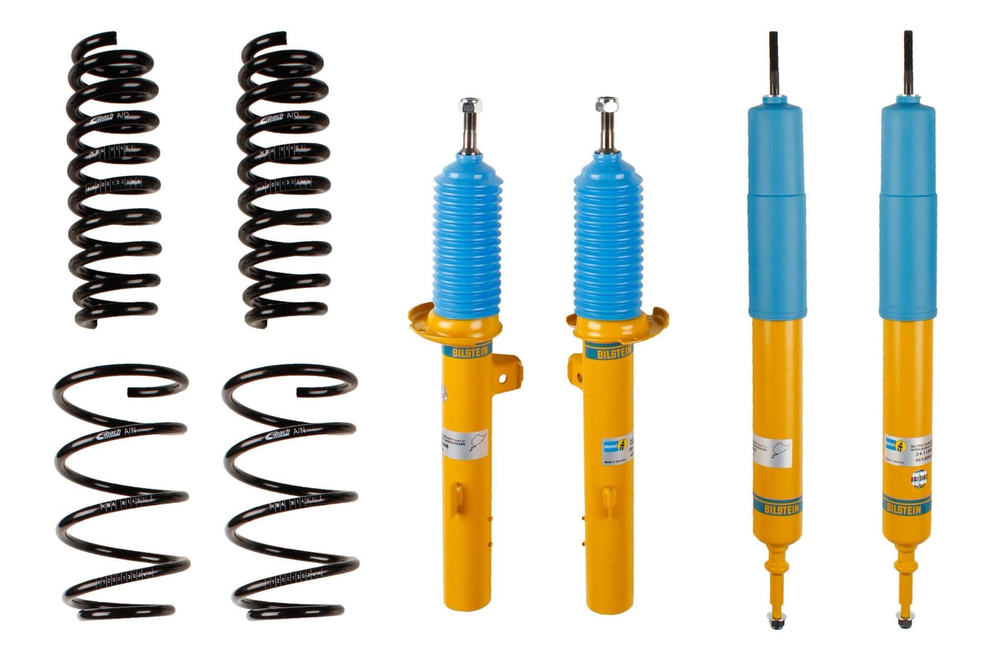 Bilstein B12 Pro-Kit Suspension Upgrade for BMW 1 Series E81/E87 (2004-2011) - Lowering Kit, Sport Shocks & Springs, Strut/Damper Cup Kit - Fits 116d 118d 120d 123d 130i - E8x Performance Handling Pack - Shock Absorber & Spring Set - Part No 46-180490