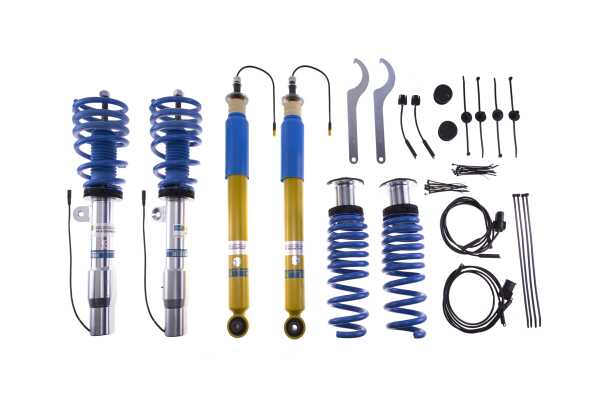Bilstein B16 DampTronic Coilovers & Suspension Kit for BMW M3 E90/E92/E93 (E9X) 2007-2013 - EDC-Compatible Adaptive, Height-Adjustable Monotube Shocks & Struts - Plug & Play Electronic Dampers - 49-237108