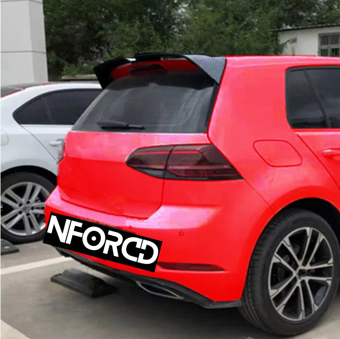 Volkswagen Golf R MK7/MK7.5 Rear Roof Spoiler Wing Extension | Fits VW Golf MK7 & MK7.5 | OEM+ Style | Gloss Black, Gloss White, Carbon Fibre Look