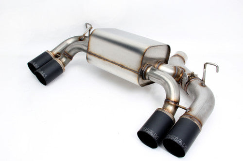Dinan Free Flow Valved Axle-Back Exhaust for BMW M2 F87 Coupe 2016-2017 – Stainless Steel Rear Silencer / Back Box / Performance Muffler with Black Ceramic Quad Tailpipes – OE Valve Compatible, N55 Bolt-On Sports Exhaust Upgrade