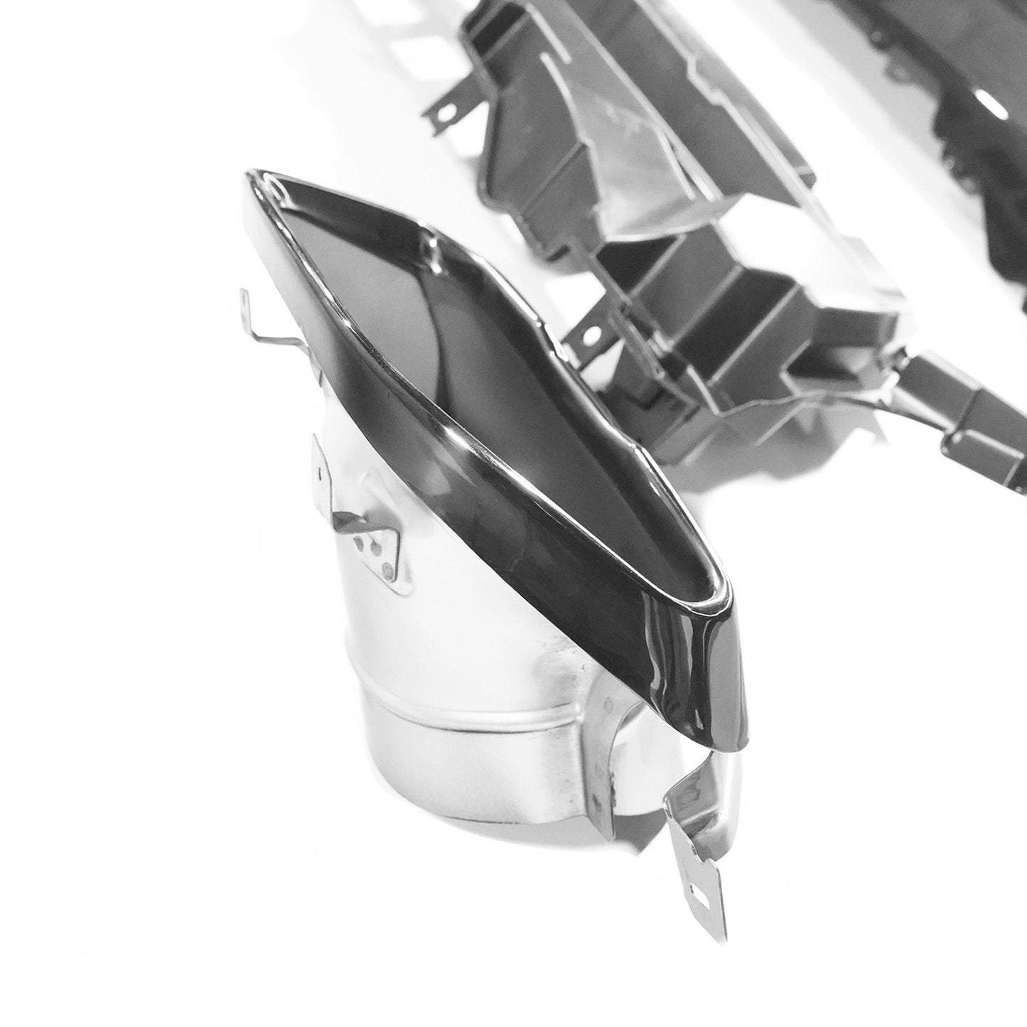 BMW 2 Series G42 Rear Diffuser & Valance Gloss Black - M240i/240i Style OEM+ Look with Exhaust Tip Finishers - Rear Splitter Lower Bumper Insert/Exhaust Surround/Rear Apron - Fits 2022+ Coupe - Blak by CT Carbon