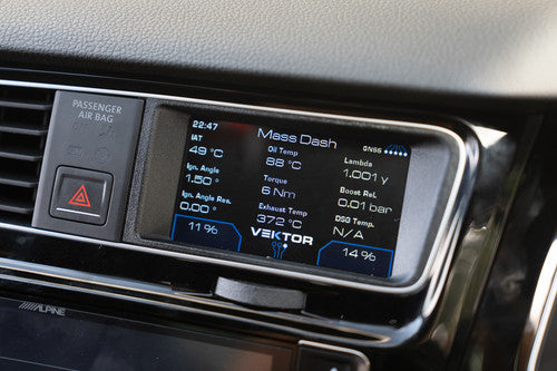 Vektor Performance Display for BMW 3 Series F30 F31 F34 (F3X) - Digital Dash Live Gauges CANbus Screen, OBD2/ECU Scanner & Fault Code Reader, Data Logger, 0-60 & Quarter Mile Timer, GNSS Performance Meter - Lite/Pro