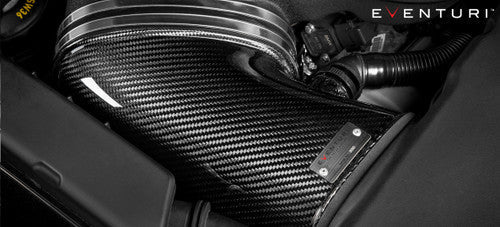 Eventuri Carbon Fibre (Fiber) Intake Tube + Ram-Air Scoop – BMW M3 E90 E92 E93 (E9X) S65 V8 – Performance Induction Kit / Cold Air Intake System – Carbon Inlet Pipe Upgrade (2007–2013)