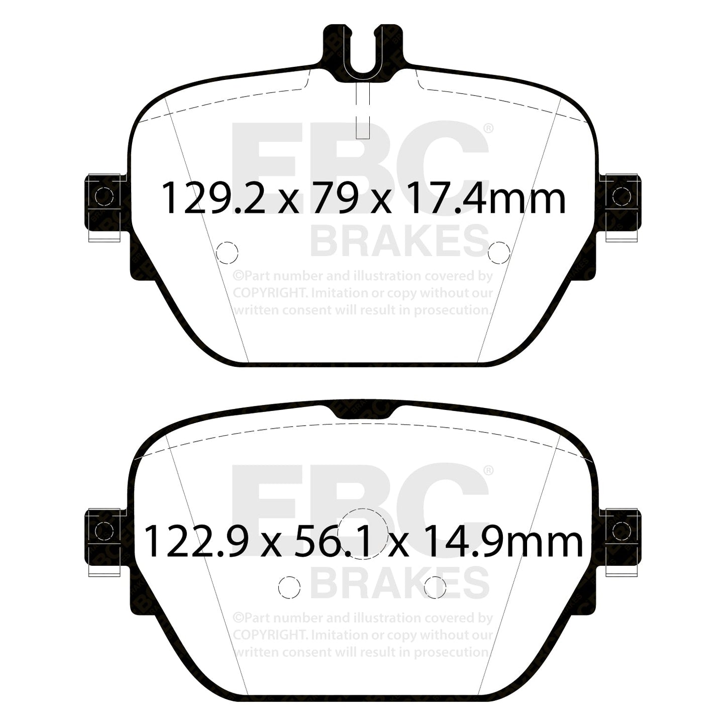 EBC Brakes Rear Brake Pads For Mercedes AMG Vehicles DP42314R