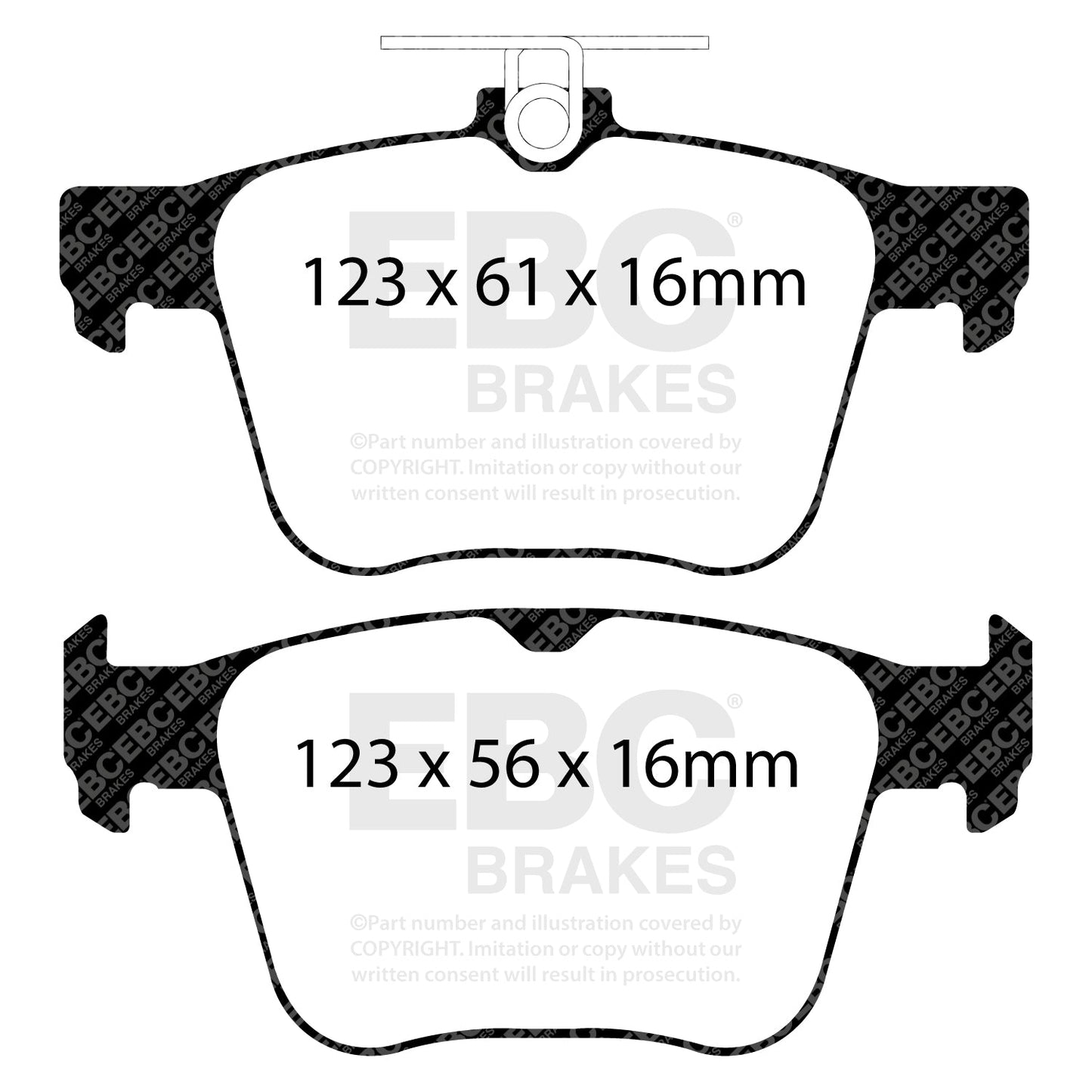 EBC Volkswagen Golf R Yellowstuff Rear Brake Pads DP42173R (Mk7)
