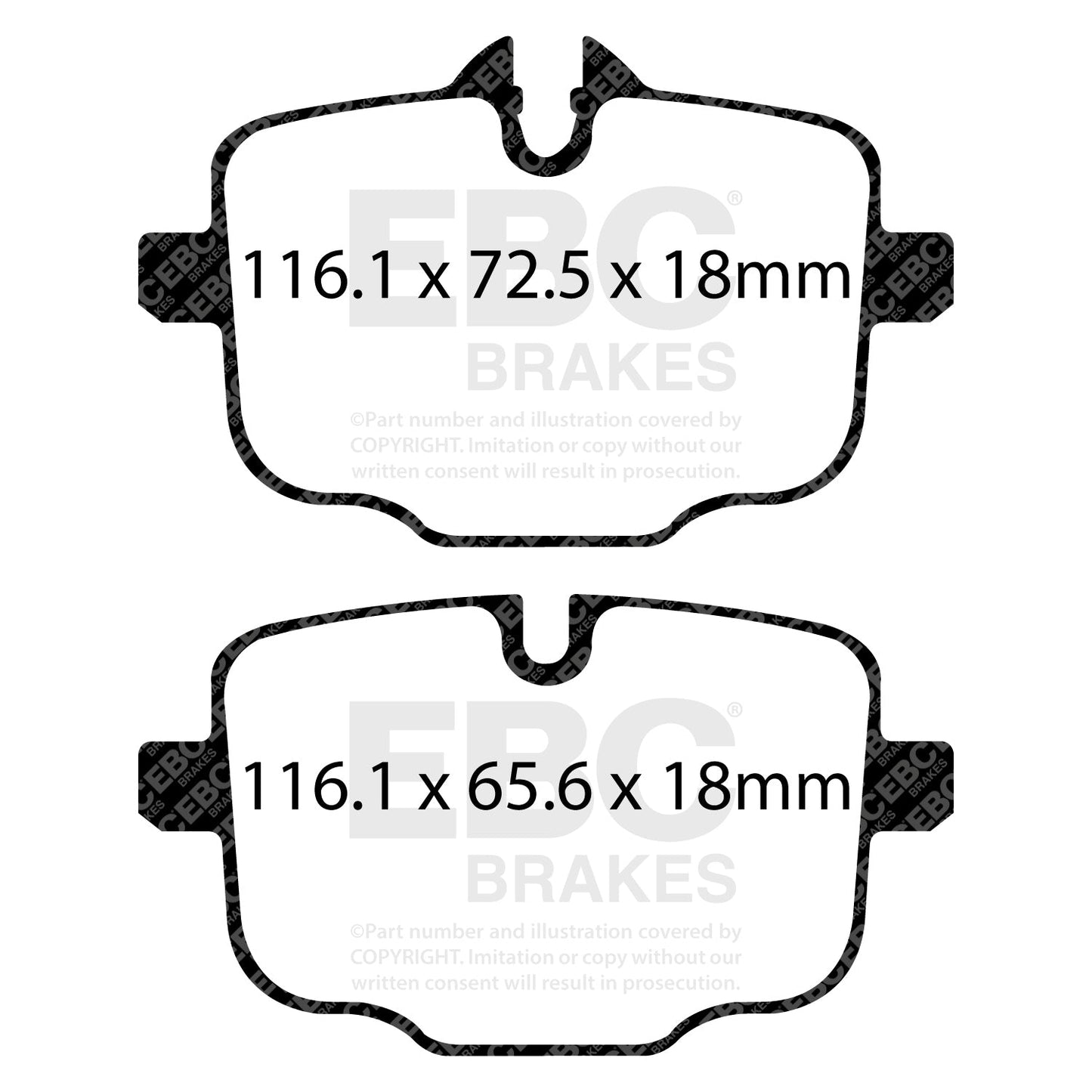 EBC Yellowstuff Rear Brake Pads DP42089R for BMW G80/G81 M3, G82/G83 M4 & G87 M2 & more