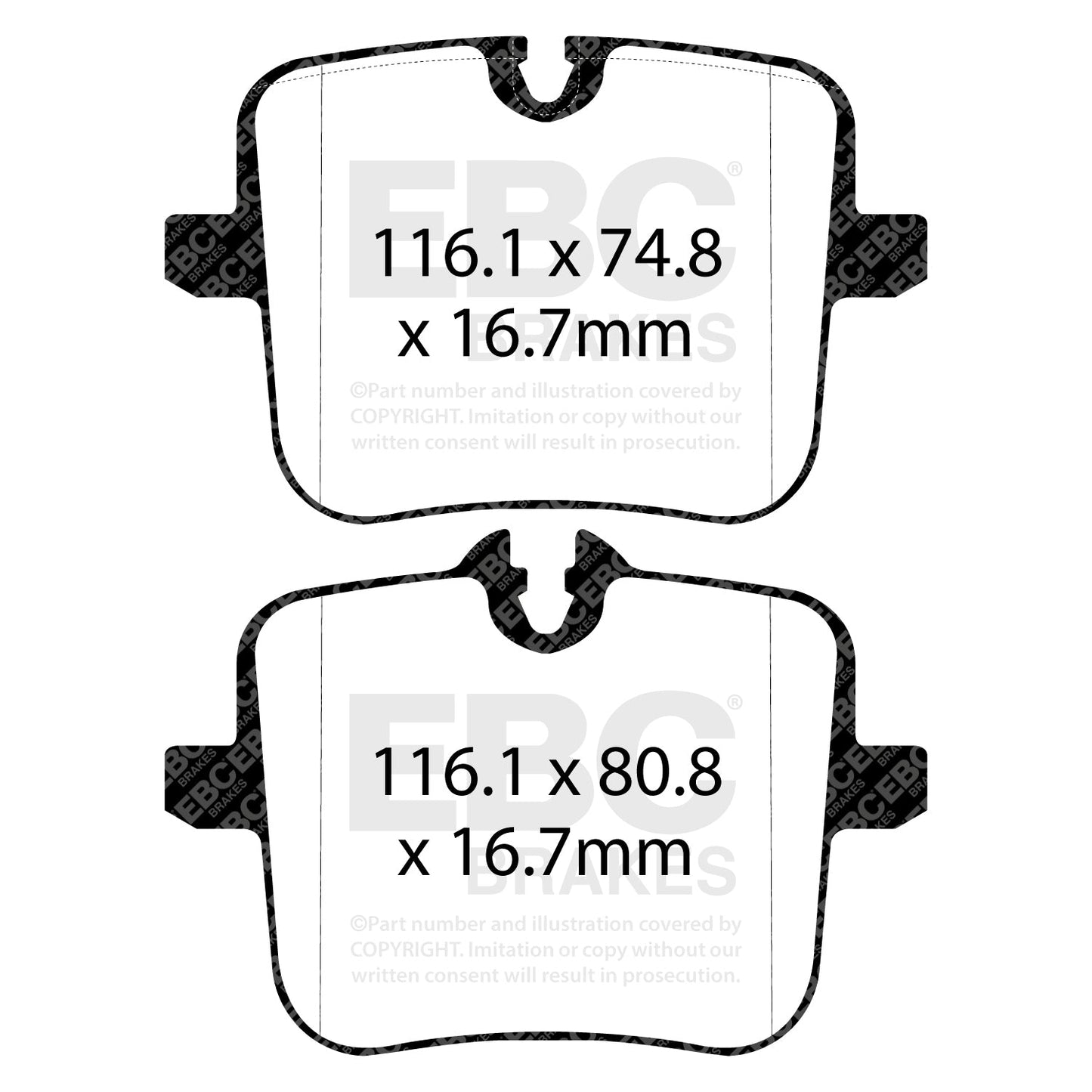 EBC Yellowstuff Rear Brake Pads For BMW F90 M5, F92 M8, F95 X5M & F96 X6M DP42320R