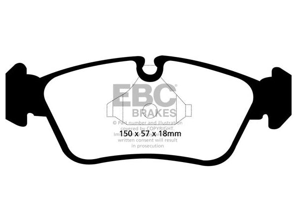 EBC Greenstuff 2000 Front Brake Pads & Discs Kit (Rotors & Pads Set) for BMW 1 Series E81 E87 & 3 Series E90 E91 TRW Caliper - Street Sport Fast Road OE Replacement Upgrade - Fits 118i 316i 318i 320i - Coated Plain 292mm - PD01KF178 DP21587 D1356