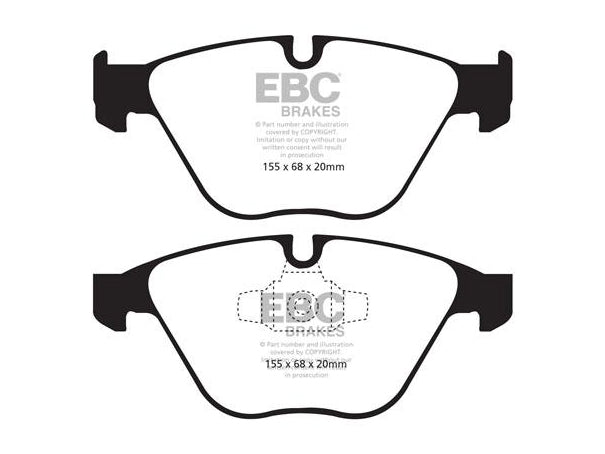 EBC Greenstuff 2000 Front Discs & Pads Kit (Plain Rotors) for BMW 3 Series E90 E91 E92 E93 (E9