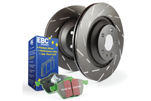 EBC Greenstuff 2000 Rear Brake Pads + 336mm USR Slotted/Grooved Discs (Rotors) Kit - BMW 3 Series E90 E91 E92 E93 E9x 2005-2013 - ATE Rear Caliper - Fits 325i 330i 335i - Performance Low Dust Brake Upgrade - PD06KR098 DP21588 USR1361