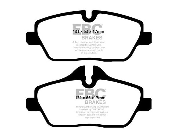 EBC Greenstuff 2000 Front Brake Pads & USR Slotted Brake Discs Kit for BMW 1 Series 118i E81 E82 E87 E88 (TRW Caliper) - DP21578 Pads + USR1356 292mm
