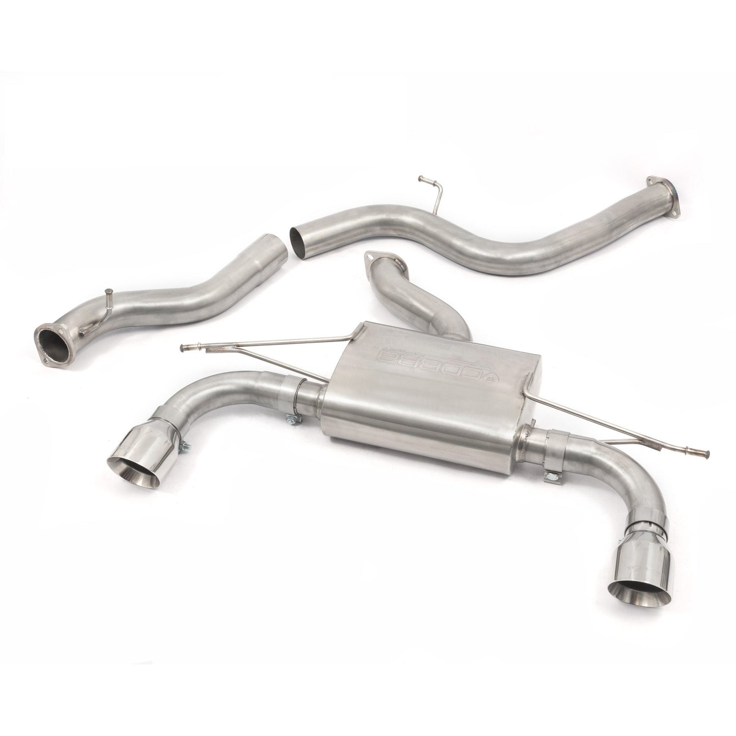 Cobra Sport Ford Focus ST225 Mk2 2.5T Cat Back/Catback Performance Exhaust System 3in (76mm) Stainless | Resonated & Non-Resonated | Sports Backbox Rear Section | Centre Silencer Delete | 2005-2010