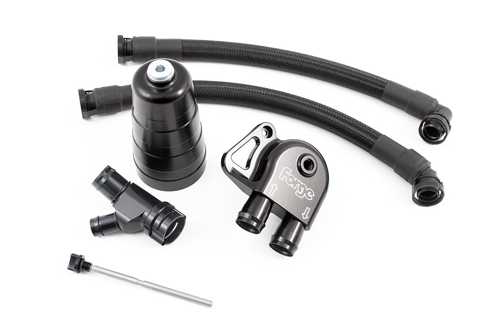 Forge Motorsport FMCT6 B58/B58B30 Oil Catch Can Kit | Breather Catch Tank PCV Oil Separator / Blow-By Filter for Toyota GR Supra Mk5 A90 3.0 Turbo & BMW Z4 G29 M40i – Plug & Play 0.4L