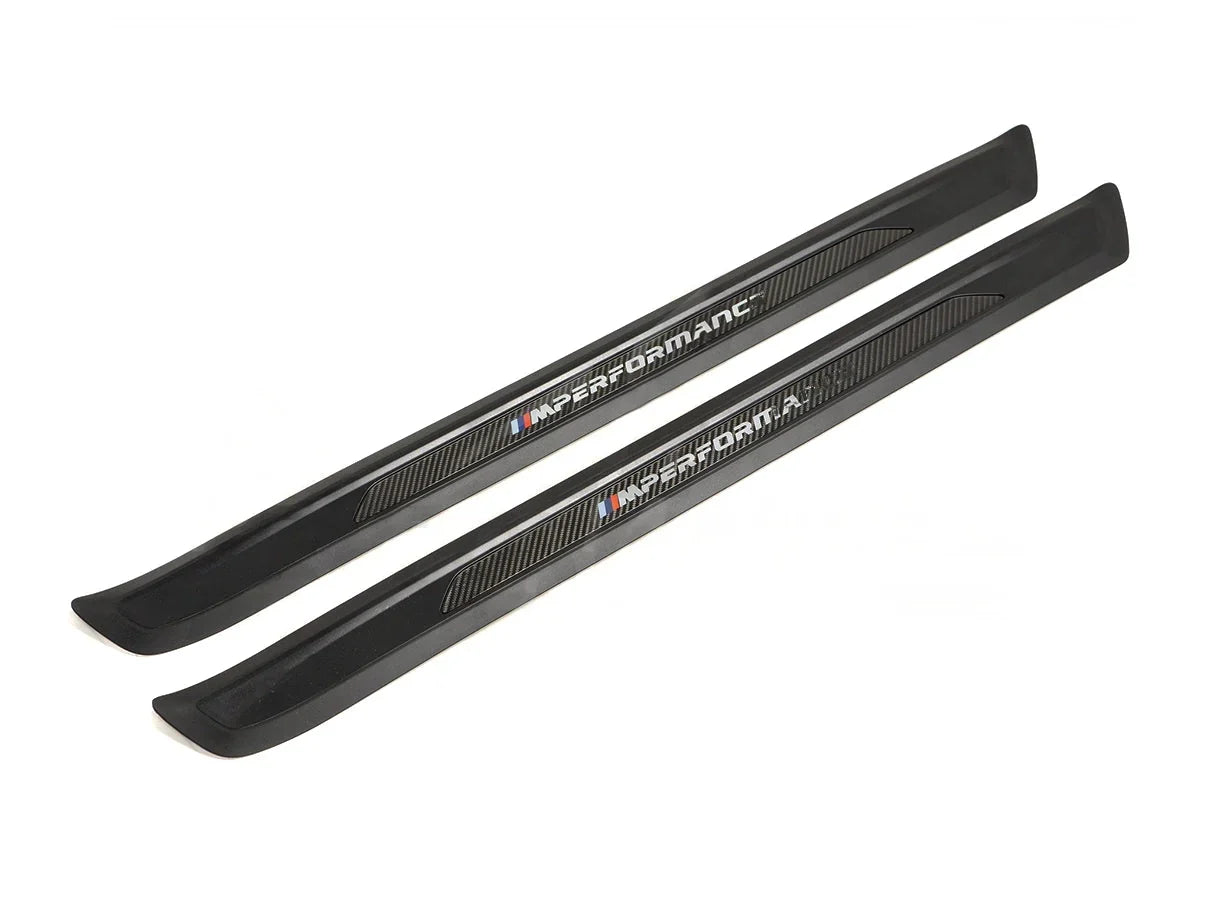 Genuine BMW M Performance Carbon Fibre Door Sill Plates for 4 Series F32 & M4 F82 Coupe (2012-2019) OEM Set for 420i 435i 440i M4 Part Nos 51472457839, 51472460362
