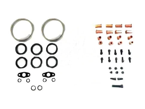 Genuine BMW N54 Turbocharger Gasket & Hardware Install/Mounting Kit (Without Oil Lines) for 135i & 335i Twin Turbo – OEM Seal Kit, Bolts & Studs | E82 E88 E90 E91 E92 E93 Bi‑Turbo Fitment/Swap Pack