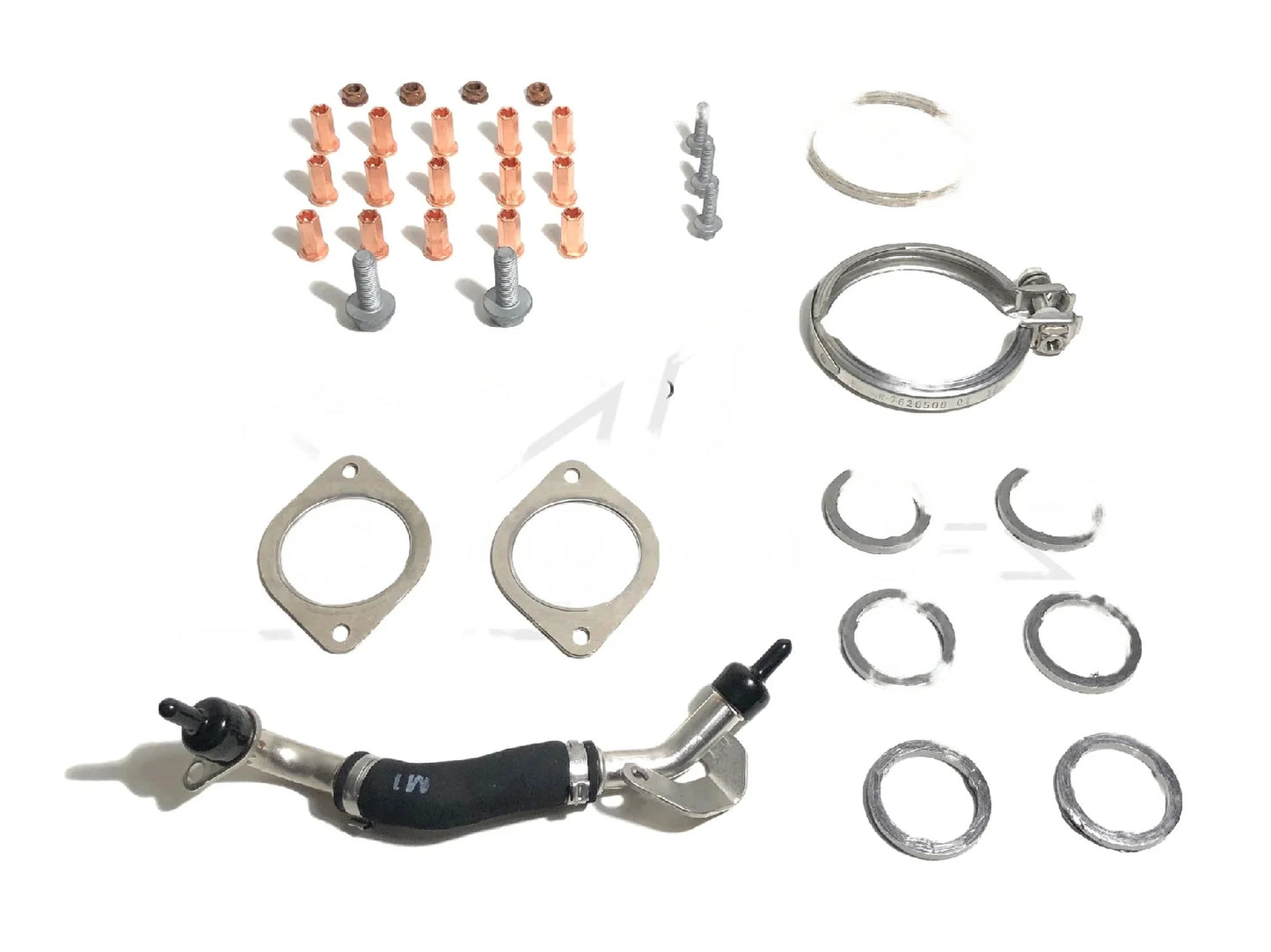 Genuine BMW N55 EWG Turbo Install/Fitting & Gasket Kit - OEM Turbocharger Seals/Hardware for F-Series Electronic Wastegate: M2 F87, M135i F20/F21, M235i F22/F23, 335i F30/F31, 435i F32/F33/F36 - Turbo Mounting/Rebuild Set - Pure Stage 2/TTE460/TTE550
