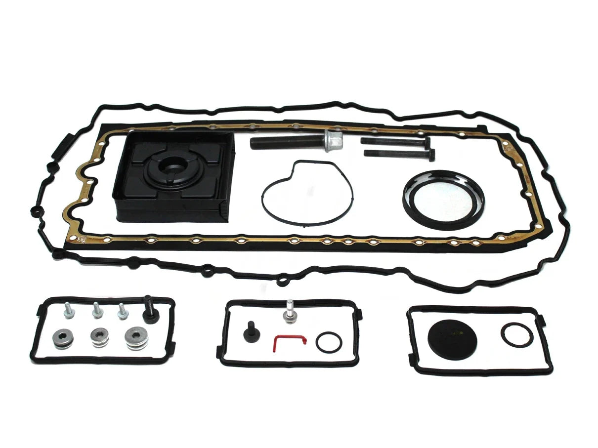 Genuine BMW S55 Crankshaft Hub Service/Refresh Kit - OEM Fasteners, Front Main Seal & Timing Cover Gasket Set for F80 M3 & F82 M4 (2014-2020) | Crank Hub Bolt Kit, O-Rings, Oil Pan Screws - One-Piece Hub Install