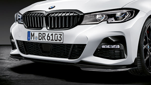 Genuine BMW 3 Series G20 M Performance Carbon Fibre Front Corner Splitter Pro Set - OEM Front Bumper Splitters (2017-2019, 320i 330i 330d M340i xDrive)