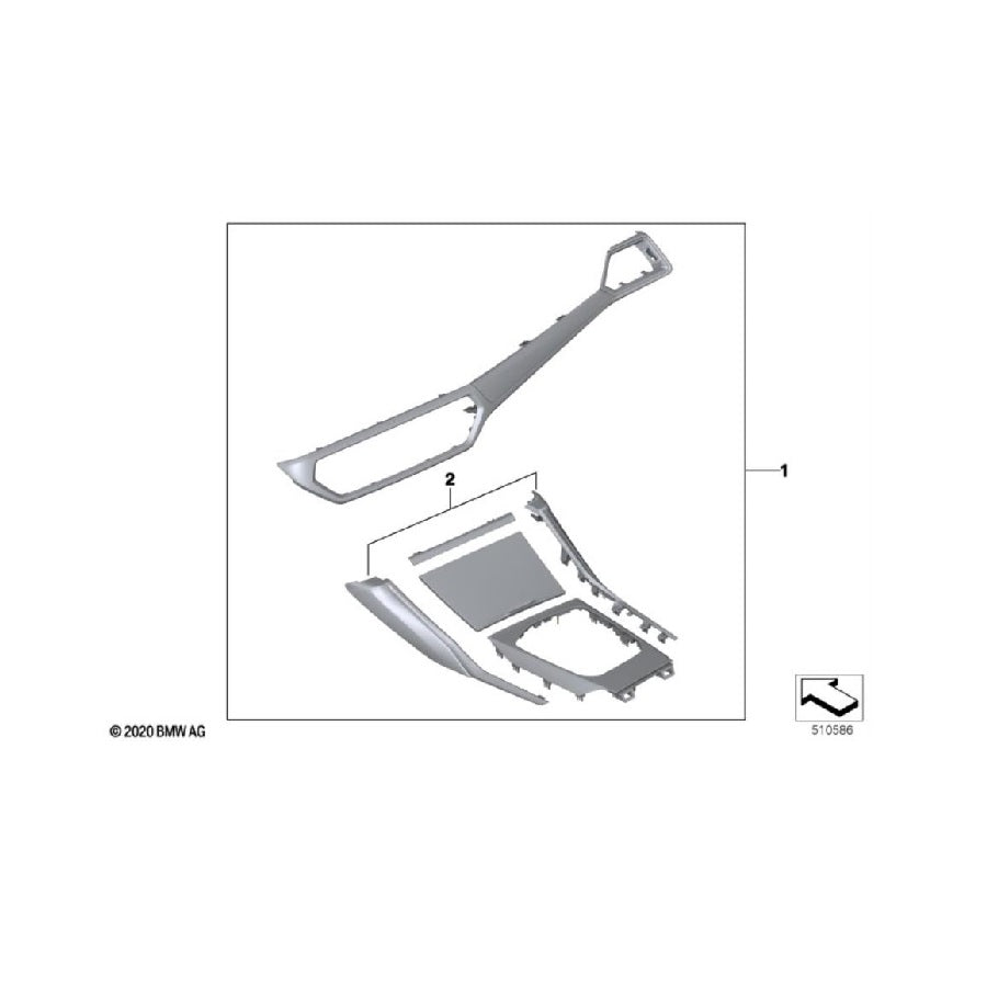 Genuine BMW G87 M2 Carbon Fibre/Carbon Fiber & Alcantara Interior Trim Kit 51955A42425 – Dashboard/Dash Fascia, Centre Console, Cockpit Panel Set – 2023+ OEM