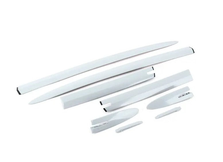 Genuine BMW E93 F33 F83 Convertible/Cabriolet Soft-Top Roof Rail Mouldings Set - Drip Rail Rain Gutter Side Channel Trim Pair, Left & Right, OEM Primed Paintable - 3 & 4 Series, M4 (2005-2019) - Fits 335i 430i 440i - Part 54375A19AA4 | Roof Frame Garnish