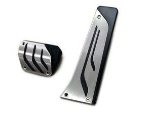 Genuine BMW M Performance Stainless Pedal Covers Kit (Automatic) - Accelerator & Brake - OEM 35002232278 - Fits F/G Series 1 2 3 4 5 6 7 8, X1 X3 X4 X5 X6 X7 - Alloy Metal Sport Pedal Pads Overlays Interior Upgrade