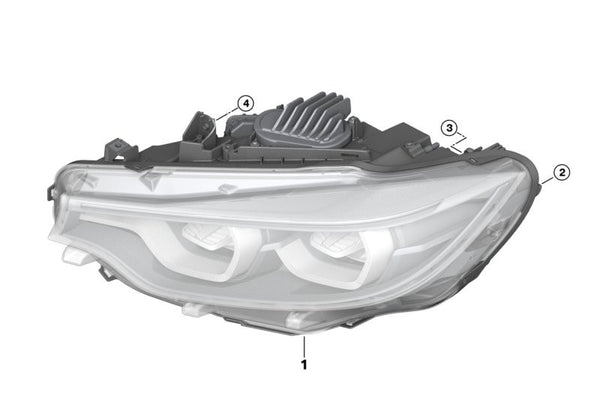 Genuine OEM BMW LCI LED Headlights Headlamp Pair Set – F32 F33 F36 4 Series & F80 F82 F83 M3 M4 Facelift 2015-2019 – Left & Right (Driver/Passenger) Front Light Assemblies, DRL – 63117478153 63117478154 – 430i 440i xDrive Coupe/Convertible/Gran Coupe