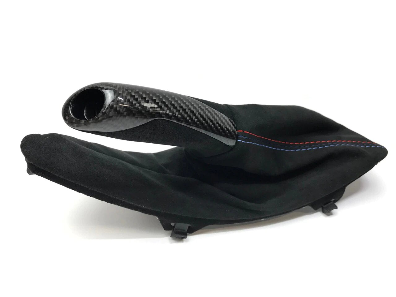 Genuine BMW M Performance Carbon Fibre & Alcantara Parking Brake/Handbrake Handle with Gaiter/Boot LHD - F80 M3, F82 M4, F83 M4 (2013-2018) OEM 34402358363