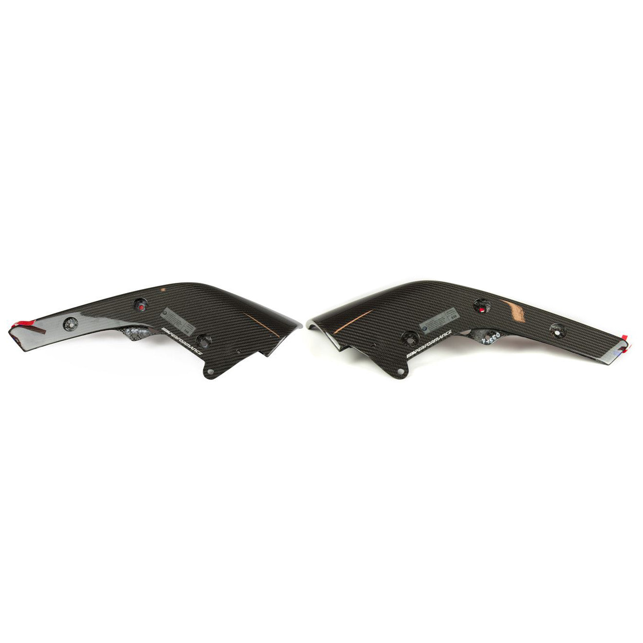 BMW M2 F87 Carbon Fibre Front Bumper Canards / Dive Planes (Winglets, Aero Blades, Aero Flicks) - Genuine M Performance OEM Fitment - N55 LCI 2014-2019 - Gloss Carbon Corner Fins - Left & Right Pair - 51192365981 51192361668