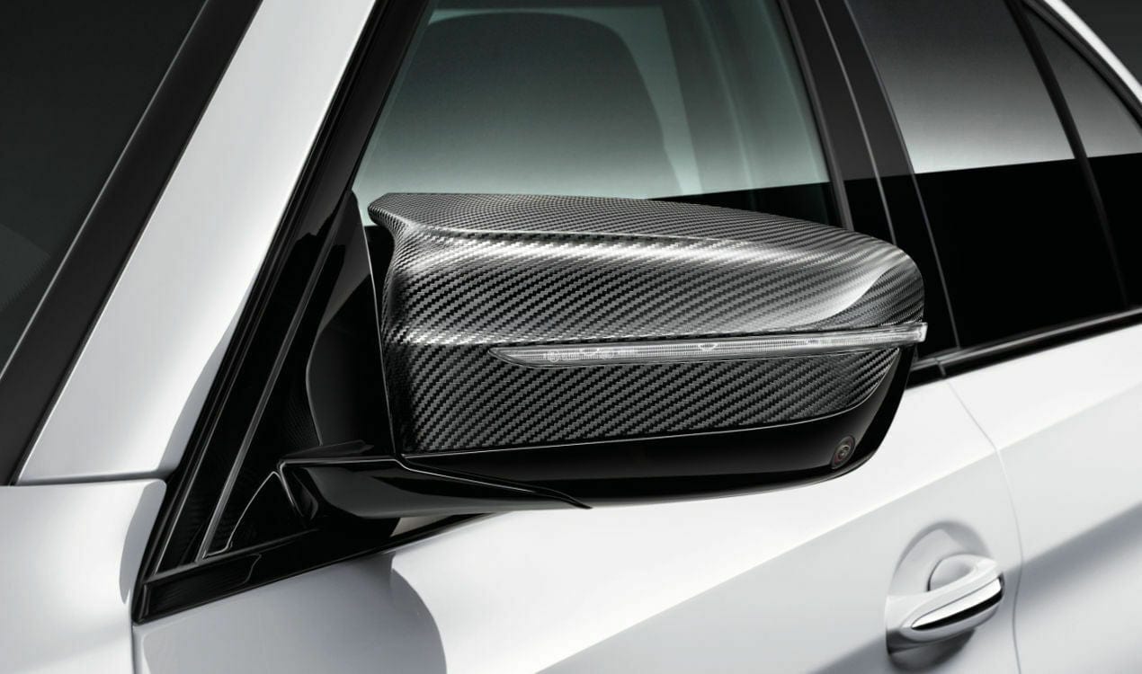 Genuine BMW M Performance Carbon Fibre/Fiber Wing Mirror Covers/Caps/Trims Pair for M5 F90 (LCI) & M8 F91 F92 F93 - OEM Door Mirror Housings/Outer Shells - Real Carbon Replacement Set - Left & Right - 51162446823 51162446826