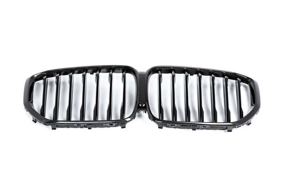 Genuine BMW X5 G05 M Performance Carbon Fibre Kidney Grille | OEM BMW Front Radiator Grill Upgrade | Real Carbon Fiber Weave Double Kidney for X5 xDrive40i 45e 50i M50i xDrive | Factory Replacement | Part 51712467262