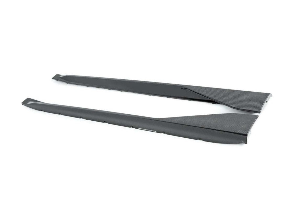Genuine BMW M Performance Carbon Fibre Side Skirt Extensions/Attachments (Side Blades) for G80 M3 & G82 M4 (G8X), incl. Competition, 2021+ Pair | OEM 51192473414, 51192473415
