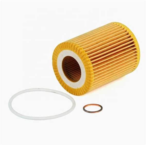 Genuine BMW N13/N13B16 Engine Oil Filter Cartridge Element/Insert Kit with O-Rings & Cap Seals | OEM OE 11427635557 (11 42 7 635 557) | Fits 1 Series F20 F21 114i 116i 118i 120i & 3 Series F30 F31 316i 320i EfficientDynamics